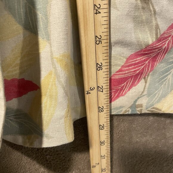 Alfred Dunner Blazer Womens 12 Linen Jacket Beige Leaves Coastal Multicolor - Picture 5 of 5